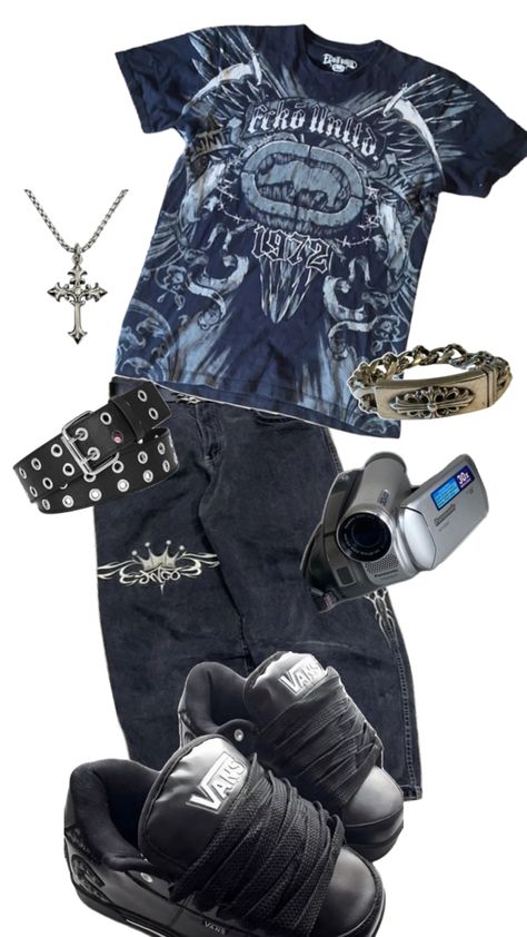 Fit i made with a shirt i bought Baggy Outfit Ideas, Sick Clothes, Alt Clothes, Outfits 2000s, Cool Kids Clothes, Baggy Clothes, Funky Outfits, Tomboy Style Outfits, Weekly Outfits