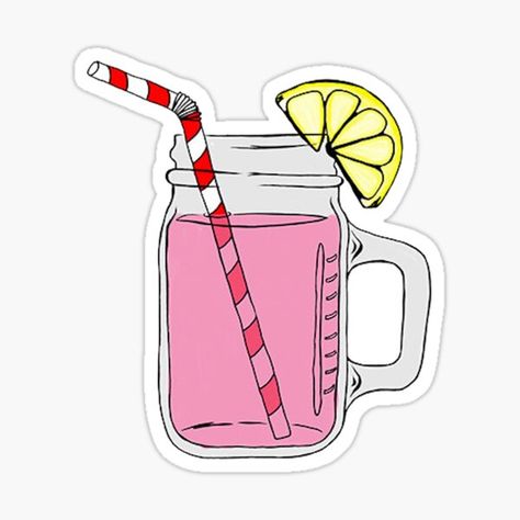 Preschool Treats, Lemonade Sticker, Mason Jar Stickers, Snapchat Logo, Preppy Stickers, Homemade Stickers, Jar Stickers, Drink Stickers, Sticker Template