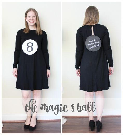 Magic 8 Ball Costume, 8 Ball Costume, Costume Last Minute, Costumes For Work, Ball Costume, Lazy Halloween Costumes, Halloween Costumes For Work, Clever Halloween, Lazy Halloween