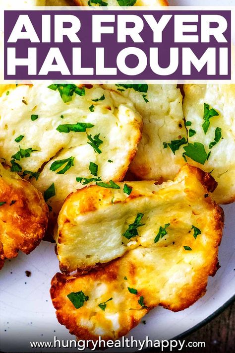 Haloumi Recipes Air Fryer, Hallumi Recipes Air Fryer, Halumi Cheese Air Fryer, Air Fryer Halloumi, Halloumi Sandwich, Saganaki Recipe, Halloumi Pasta, Cooking Halloumi, Baked Halloumi