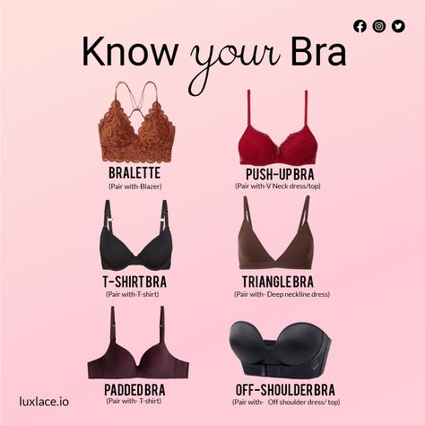 Know your Bra Bra For Small Bust, Bra Chart, Bra Deals, Bra Tape, Minimalist Wardrobe Capsule, Curvy Casual Outfits, Frocks And Gowns, Bra Fitting Guide, Chic Dress Classy