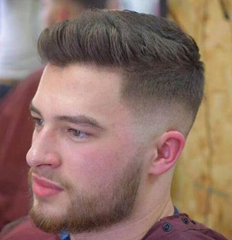 Taper Fade with Quiff Combover Hairstyles, Men Fade Haircut, Military Haircuts Men, Very Short Hair Men, Fade Haircut Short, Crew Cut Haircut, Crew Cut Hair, Short Hair Men, Short Quiff