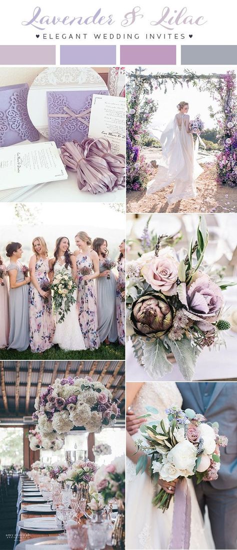 Country Wedding Colors, Lavender Wedding Cake, Wedding Color Scheme, Wedding Color Trends, Wedding Colors Purple, Lilac Wedding, Spring Wedding Colors, Summer Wedding Colors, Wedding Theme Colors