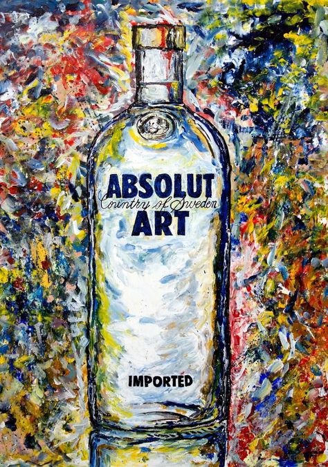 Vodka Bar, One Direction Drawings, Disney Pop Art, A Level Art Sketchbook, Absolut Vodka, Canvas Painting Designs, Art Gallery Wallpaper, Bar Art, Painting Furniture Diy