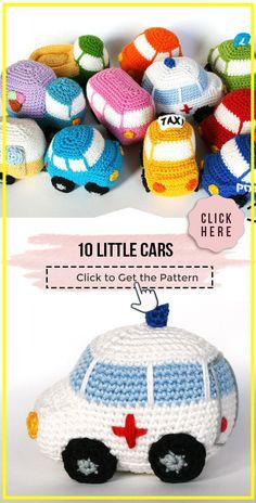 Amigurumi Easy, Crochet Baby Mobiles, Crochet Toys Free Patterns, Crochet Toys Free, Crochet Car, Knitting For Beginners Patterns, Pola Amigurumi, Crocheted Toys, Crochet Kids