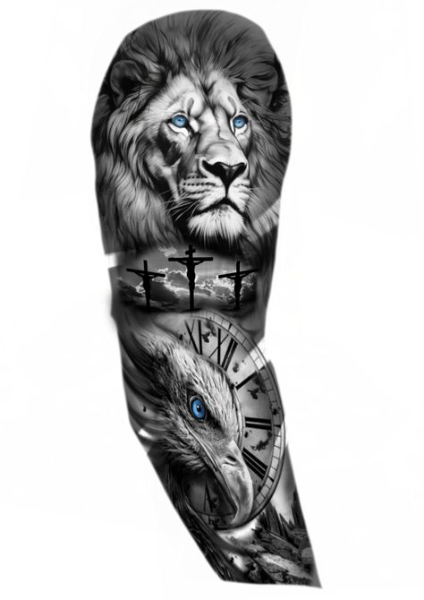 Lion And Eagle Tattoo, Family Tattoo Designs, Jesus Tattoo, Eagle Tattoo, Tattoo Design Book, Hand Tattoos For Guys, Family Tattoos, Hand Tattoos, Tattoos For Guys