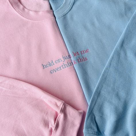 Obsessed with these colour combos 🎀 matching bestie sweatshirts 🫶🏼 remember if you and your bestie are both ordering - take advantage of the multibuy discount and order together for 10% off!! 💅🏼 #embroidery #smallbusiness Bestie Sweatshirts, Sweatshirt Design Ideas, Basic Clothing, Bday Wishlist, Matching Hoodies, Colour Combos, Matching Sweatshirts, Embroidery Sweatshirt, Causual Outfits