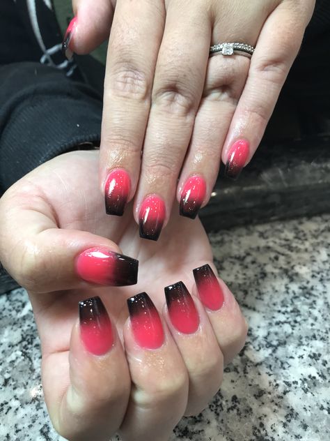 Ombré Sns, Ombre Sns Nails, Ombre Sns, Dip Nail Designs, Nail Designs Red, Nail Designs Ombre, Sns Nails Designs, Sns Nails Colors, Fake Nails Long