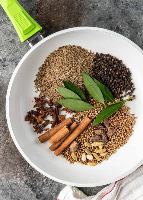 Garam Masala seasoning is an exotic, warm, and heady spice blend for flavoring Indian dishes. Make this recipe to have it ready to use anytime! Vindaloo Curry, Homemade Curry Powder, Berbere Spice, Garam Masala Spice, Vegan Chickpea Curry, Indian Masala, Diy Mixes, Tzatziki Recipes, Lentil Dishes