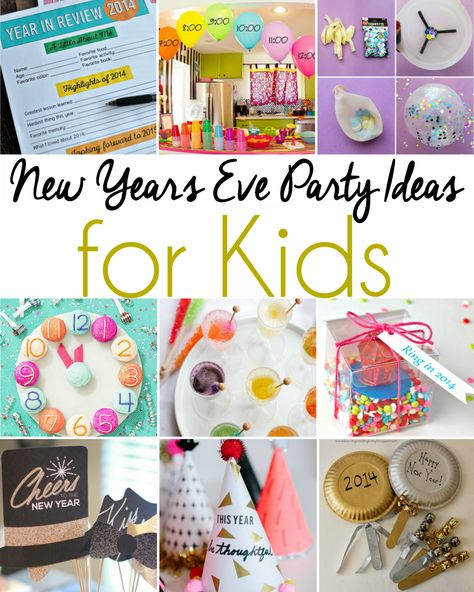 New Years Eve Party Ideas for Kids New Years Eve Party Ideas, New Years With Kids, New Years Eve Traditions, New Year's Eve Crafts, New Year's Eve Countdown, Kids New Years Eve, New Year's Eve Activities, Food Games, Party Ideas For Kids