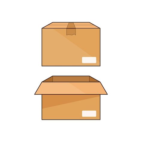 Vector cardboard box closed and open vec... | Premium Vector #Freepik #vector Freepik Illustration, Box Illustration, Cardboard Box, Premium Vector, Graphic Resources, Vector Illustration, Quick Saves