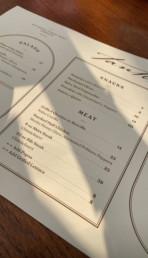 Restaurant Menus Aesthetic, Cafe Menus Aesthetic, Menu Designs For Restaurants, Restaurant Menu Design Aesthetic, European Menu Design, Aesthetic Cafe Menu Design, Fancy Restaurant Menu Design, Menu Cafe Aesthetic, Restaurant Menu Aesthetic