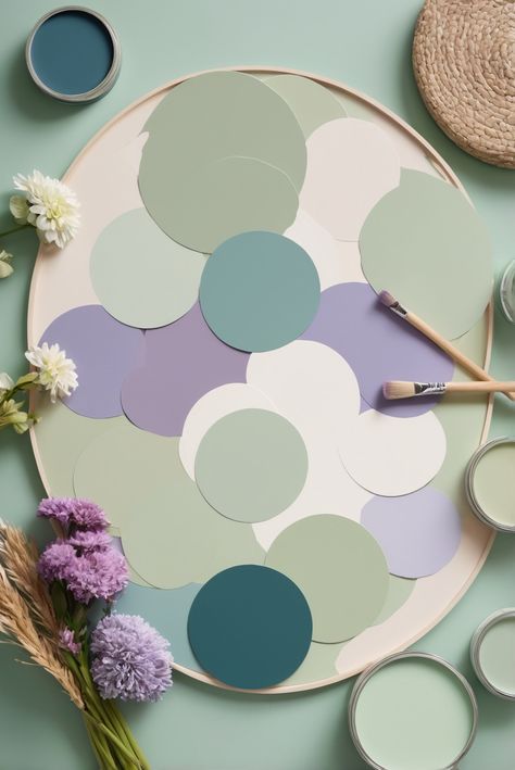 Discover the best 5 palettes of Sherwin Williams colors featuring the soothing combination of lilac and meadow green to transform your kitchen into a stylish sanctuary.
#ad  


#kitchen
#wallpaint2024
 #color2024
 #DIYpainting
 ##DIYhomedecor
 #Fixhome Lilac Green Color Palette, Lilac Colour Combinations, Lilac Color Palette, Lilac Walls, Painting Kids Furniture, Ad Kitchen, Top Paintings, Accent Wall Colors, Sherwin Williams Colors