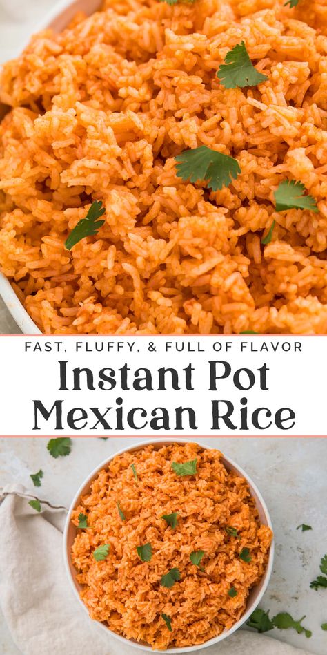 Mexican Rice Side Dish, Instant Pot Mexican Rice, Instant Pot Mexican, Taco Side Dishes, Mexican Rice Recipes, Rice Side, Rice Recipes For Dinner, Rice Side Dishes, Mexican Rice