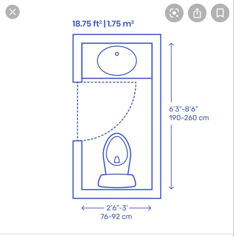 Half Bathroom Dimensions, Half Bath Dimensions, Bathroom Floorplan, Tiny Half Bath, Small Half Bathroom, Small Half Bath, Tiny Powder Room, Bathroom Dimensions, Bathroom Layouts