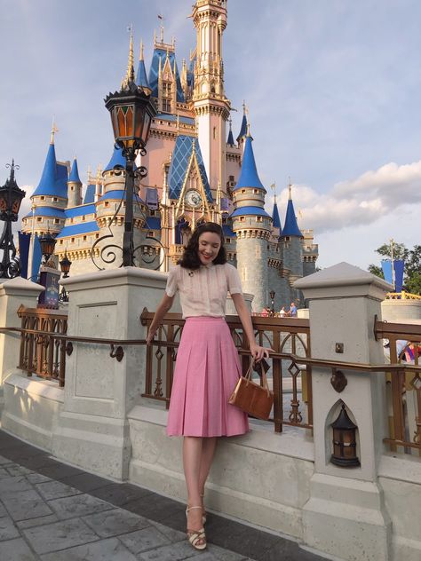 Carolina Pinglo, Fun Walk, Wardrobe Goals, Toronto Fashion, Vintage 1950s Dresses, 1950s Dress, Magic Kingdom, My Favorite Part, Sheer Blouse