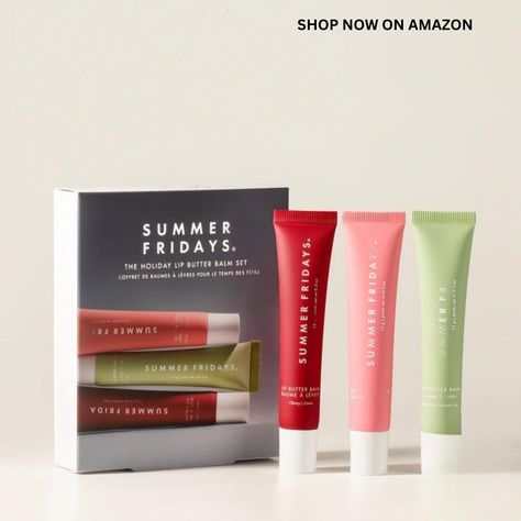 Summer Fridays The Holiday Lip Butter Balm Set (full-size trio) & Complimentary Entel Pomegranate Sheet Masque with Collagen
Amazon Affiliate Summer Fridays Holiday Set, Summer Fridays Set, Summer Friday Lip Balm, Summer Friday Lip, Sephora Stuff, Summer Fridays Lip Balm, Summer Fridays Lip, Friday Holiday, Summer Friday