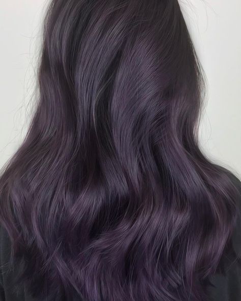 Ash Purple Hair, Dark Violet Hair, Balayage Ombre Hair, Dark Purple Hair, Dyed Hair Purple, Ash Hair, Ash Hair Color, Violet Hair, Hair Color Cream