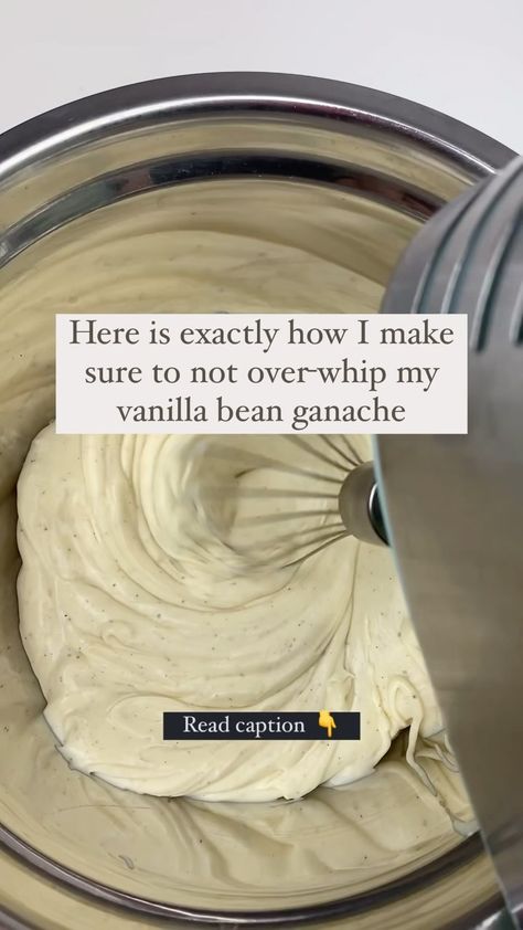 Sped-up video, but it took me 1min 10 seconds in to total to whip this batch of vanilla bean ganache. This whisk attachement was a bit… | Instagram Whipped Ganache, Ganache Recipe, Pure Vanilla, Cold Cream, 10 Seconds, Frosting Recipes, Original Recipe, Vanilla Bean, No Bake Cake