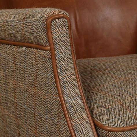 Tweed Furniture, Tweed Outer, Chesterfield Bank, Cupboard Paint, New Sofa, Sofa Company, Oak Bedroom, Hunting Lodge, Fabric Sofa Bed