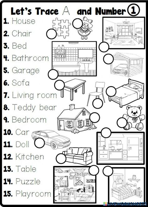 3.6. My House activity Parts Of The House Worksheet For Kids, House Worksheets For Kids, My House Worksheet, Parts Of The House Worksheet, House Worksheet, Design Your House, Materi Bahasa Inggris, Three Letter Words, English Activities For Kids