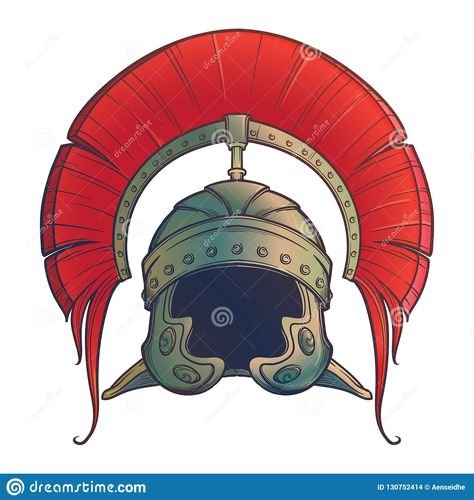 Roman Centurion Helmet, Centurion Helmet, Helmet Drawing, Roman Helmet, Roman Centurion, View Illustration, Graphic Drawing, Ancient Rome, Front View