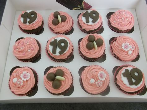 19th birthday cupcakes 19th Birthday Cupcakes, Birthday Dessert, 19th Birthday, Birthday Cupcake, Birthday Cupcakes, Party Planning, Birthday Ideas, Cupcake Cakes, Cupcake