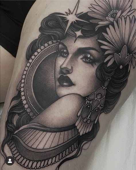 Rebecca Blair Flapper Tattoo, Neo Traditional Art, Face Tattoos For Women, Neo Tattoo, Traditional Tattoo Inspiration, Witch Tattoo, Sketch Tattoo Design, Gorgeous Tattoos, Tatuaje A Color