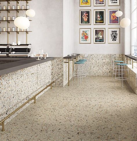 Terrazzo Interior Design, Kitchen Terrazzo, Terrazzo Interior, Terrazo Flooring, Beige Terrazzo, Terrazzo Wall, Terrazzo Floors, Terrazzo Tile, Terrazzo Tiles