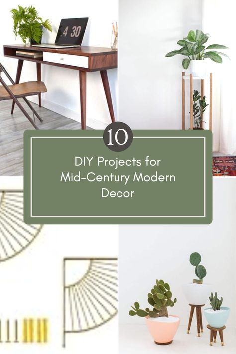 Looking to spice up your home with some fab mid-century modern decor? Check out these 10 easy DIY projects! From crafting stunning furniture to creating unique wall decor, these ideas will give your space that chic and stylish vibe. Use heavy-duty materials for durability, and tailor the decor to match your taste perfectly. Perfect for any DIYer, this list offers all the inspiration you need to bring your home into the mid-century era without blowing your budget. Transform your space today with these creative projects! Mid Century Modern Art Diy, Diy Mid Century Modern Decor, Mid Century Door, Modern Art Diy, Diy Mid Century Modern, Diy Mid Century, Boho Mid Century Modern, Mid Century Modern Interior Design, Mid Century Planter