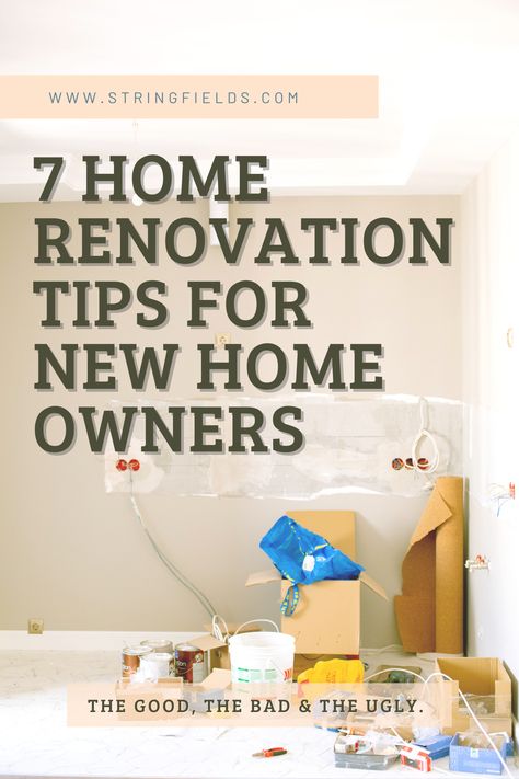 What to expect when you begin renovating!Tips and tricks for home renovations and things to expect for first time flippers. Home renovation can be stressful here is what to expect when you are renovating your first home! #homerenovation #newhomeowners #renovationtips Renovation Tips, New Home Owners, Home Owners, Home Renovations, New Homeowner, First Home, Cozy House, Home Renovation, Tips And Tricks