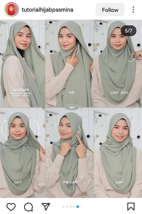 Shawl Tutorial Hijab, Tutorial Tudung, Tudung Shawl, Simple Hijab Tutorial, Muslimah Outfit, Simple Hijab, Tutorial Hijab, Helpful Things, Hijab Styles