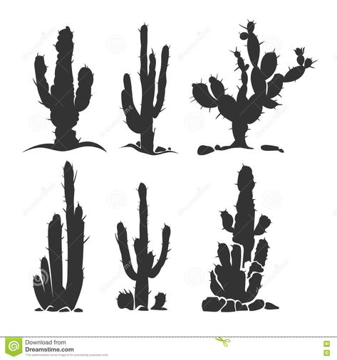 Desert cactus vector silhouette plants on white. Monochrome plant illustration #Sponsored , #AD, #ADVERTISEMENT, #vector, #Desert, #plant, #silhouette Plant Silhouette, Cactus Silhouette, Cactus Vector, Desert Night, Americana Art, Photography Jobs, Vector Silhouette, Desert Cactus, Desert Plants