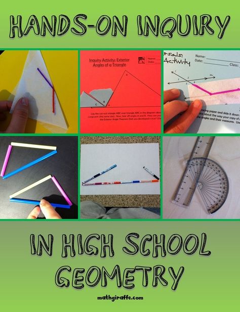 Using Hands-On Inquiry in High School Geometry Pangea Puzzle, High School Geometry, Teaching Geometry, Puzzle Activity, Geometry High School, Geometry Activities, Online High School, Stem Challenge, Elementary Activities