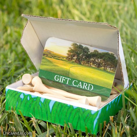 Golf Gift Card Holder, Money Gifts, Gift Card Boxes, Golf Day, Diy Father's Day Gifts, Golf Gift, Father's Day Diy, Money Gift, Golf Gifts