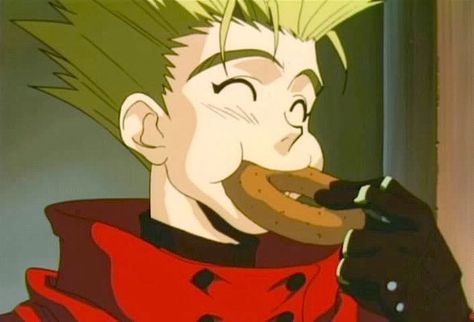 Vash The Stampede, Fan Art Anime, Old Anime, 90s Anime, Art Anime, Anime Style, Peace And Love, Donuts, Anime Icons