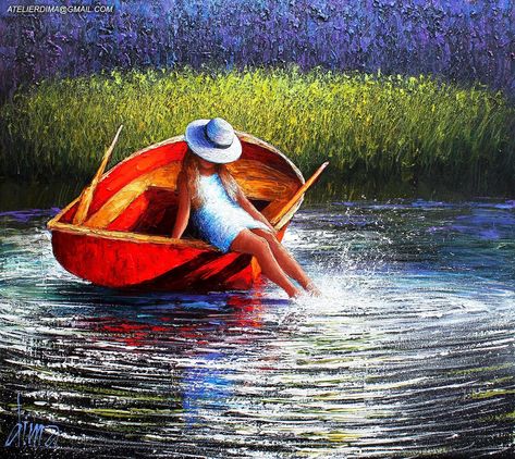 Dima Dmitriev, Umbrella Painting, Rain Painting, Canvas Background, Dream Painting, Life Paint, Pictures Of Jesus Christ, Art Of Love, Boat Painting