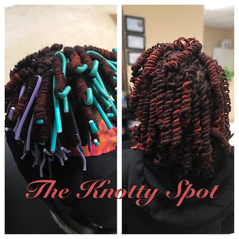 Curl Loc Styles, Loc Barrel Style Short Locs, Loc Rod Set, Locs Rod Style, Barrel Rolls Locs Women, Locs Rod Set, Barrel Rolls On Locs, Barrell Twist On Locs Ponytail, Loc Curls Styles