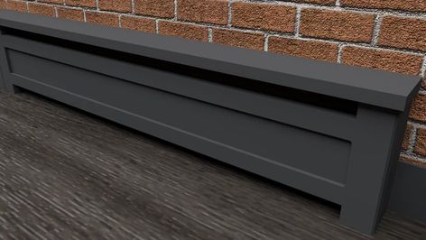 Custom baseboard heater covers Black Baseboards, Heater Covers, Baseboard Heater Covers, Painting Baseboards, Baseboard Heating, Baseboard Heater, Heater Cover, Electric Heaters, Radiator Cover