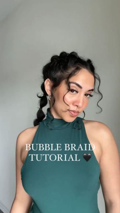 Bubble Braid Tutorial, Haircut Selfie, Photo Hijab, Bubble Braid, Hairstyles Bob, Curly Hair Videos, Cute Hairstyle, Hair Tips Video, Curly Hair Styles Easy