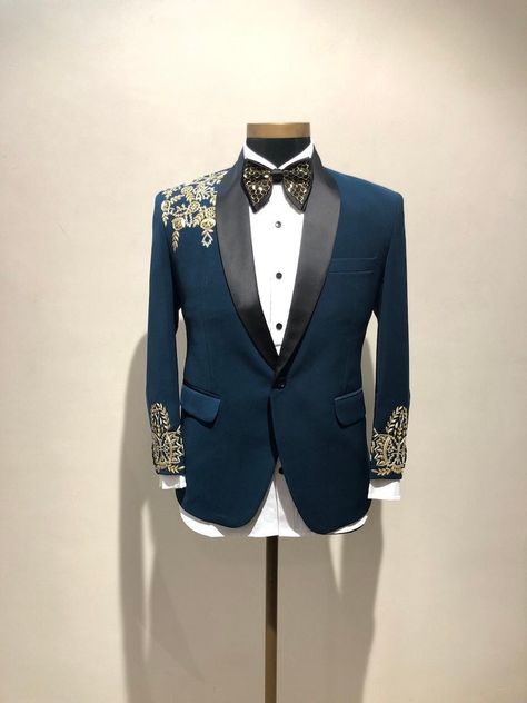 Buy CUSTOM MADE Fancy Tuxedo Suit for Men Wedding Wear Tuxedo Suit for Men Embroidered Tuxedo Suit for Menwedding Wear Tuxedo for Men Online in India - Etsy Fancy Tuxedo, Men Wedding Wear, Guys Prom Outfit, Unique Mens Wedding Suits, Best Wedding Suits For Men, Guys Prom, Embroidered Tuxedo, Reception Suits, Tuxedo Suit For Men