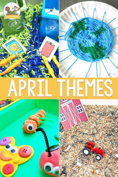 April curriculum themes for preschool  Themes and activities that can be used in April or spring; for preschool, pre-k, and kindergarten; April Preschool Themes; Pre-K spring activities. April Centers Preschool, April Calendar Ideas For Preschool, April Storytime Themes, April Preschool Themes Lesson Plans, April Daycare Themes, Preschool Themes For April, April Toddler Themes, April Themes For Toddlers, Preschool April Themes