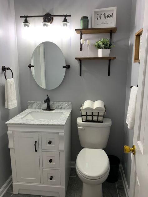 [SponsoredPost] 34 Half Bathroom Decor Ideas To Save This Season #halfbathroomdecor Small Half Bathrooms, Small Half Bathroom, Small Half Bath, Half Bathroom Remodel, Half Bath Remodel, Half Bathroom Decor, Powder Room Remodel, Restroom Decor, Small Bathroom Makeover