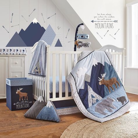 Mountain Nursery, Theme Nature, Baby Boy Room Nursery, Nursery Accessories, Crib Sets, Nursery Set, Crib Bedding Sets, Fitted Crib Sheet, Nursery Wall Decals