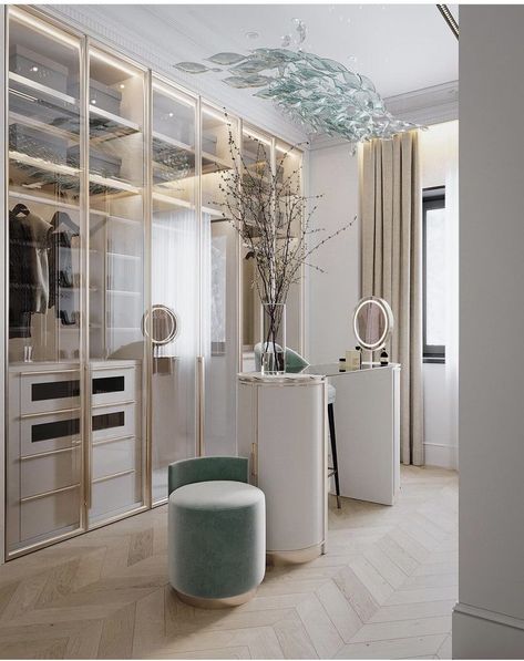 Closet Decor Ideas, Walk In Closet Luxury, Walkin Closets Design, Elegant Closet, Japandi House, Modern Classic Interior, Dream Closet Design, Walk In Closet Design, Luxury Closets Design