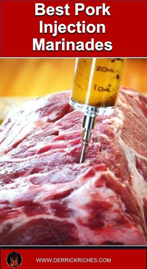 Best Pork Injection Recipes Pork Injection Recipes, Pulled Pork Injection Recipe, Pulled Pork Injection, Pork Injection Marinade, Meat Injection Recipe, Pitboss Recipes, Injection Marinade Recipe, Pulled Pork Smoker Recipes, Recipes For Pork