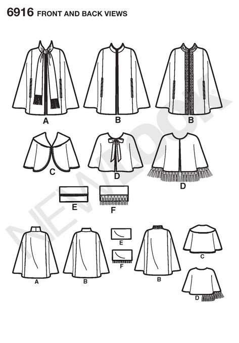 New Look 6916 Jacket Sewing Patterns, Sew Tutorials, Womens Cape, Purse Sewing, Jacket Sewing, Purse Sewing Patterns, Sewing Purses, Capes For Women, Pattern Drafting