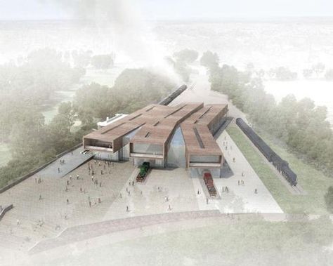 WilkinsonEyre will design new UK National Railway Museum in Leicester Landscape Architecture Presentation, Leicester Uk, Museum Plan, Train Museum, Museum Design, Heritage Railway, National Railway Museum, Railway Museum, Museum Architecture