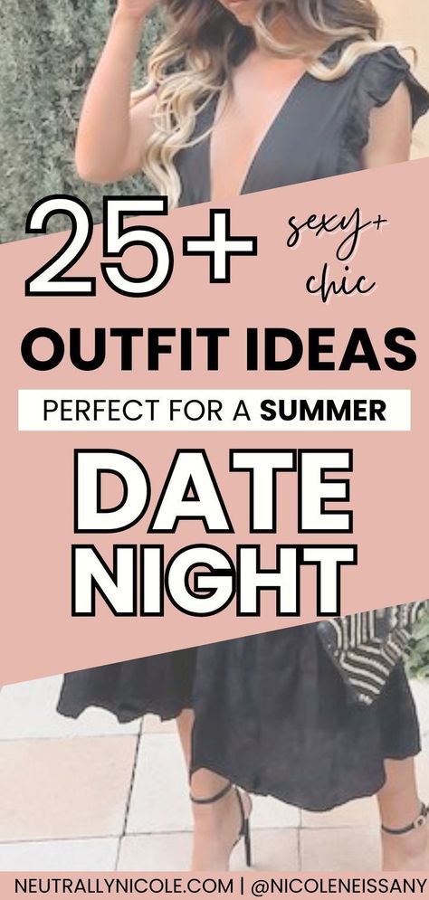 [Sponsored] Are You Trying To Decide What To Wear On Your Summer Date Night? Whether You're Opting For Something Dressy Or Casual, We Have All The Chic Summer Date Night Outfit Ideas You Need. From Looking Glamorous For A Fancy Dinner Date To Cool And Relaxed For A Walk On The Beach, We've Got You Covered. Read On To Find The Perfect Outfit For Your Perfect Summer Date Night. #romanticdateoutfitsummer Summer To Fall Date Night Outfit, Elegant Date Night Outfit Classy Dressy, Date Night Summer Outfits Casual, Dinner Date Night Outfit Summer, Dressy Casual Summer Outfits For Women, Summer Evening Dinner Outfit, Summer Dinner Outfit Night Casual Classy, Dinner Date Summer Outfit, Anniversary Dinner Outfit Summer