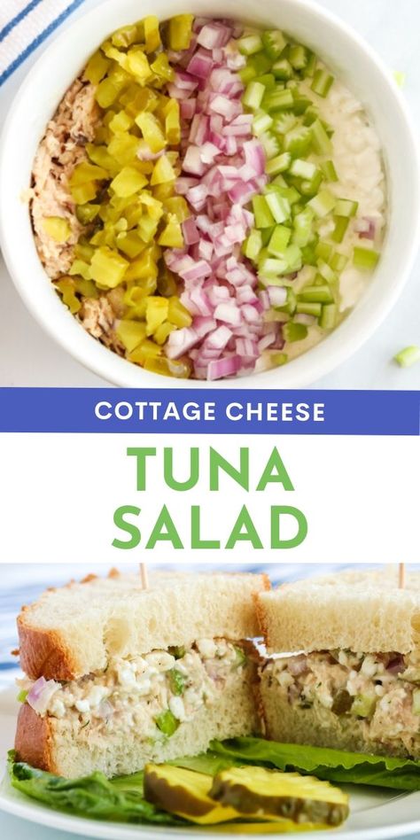 Cottage Cheese Tuna Salad recipe from Family Fresh Meals via @familyfresh Tuna And Cottage Cheese, Cottage Cheese Tuna, Cottage Cheese Recipes Healthy, Fresh Meals, Tuna Salad Recipe, Family Fresh Meals, Cottage Cheese Recipes, Lost 100 Pounds, Bariatric Recipes